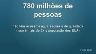 Dados atuais sobre a água