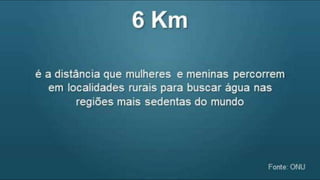 Dados atuais sobre a água