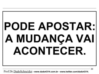 PODE APOSTAR: A MUDANÇA VAI   ACONTECER. . Prof.Dr. DadoSchneider  - www.   dado4314   .com.br - www.twitter.com/dado4314   