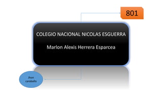COLEGIO NACIONAL NICOLAS ESGUERRA
Marlon Alexis Herrera Esparcea
801
Jhon
caraballo
 