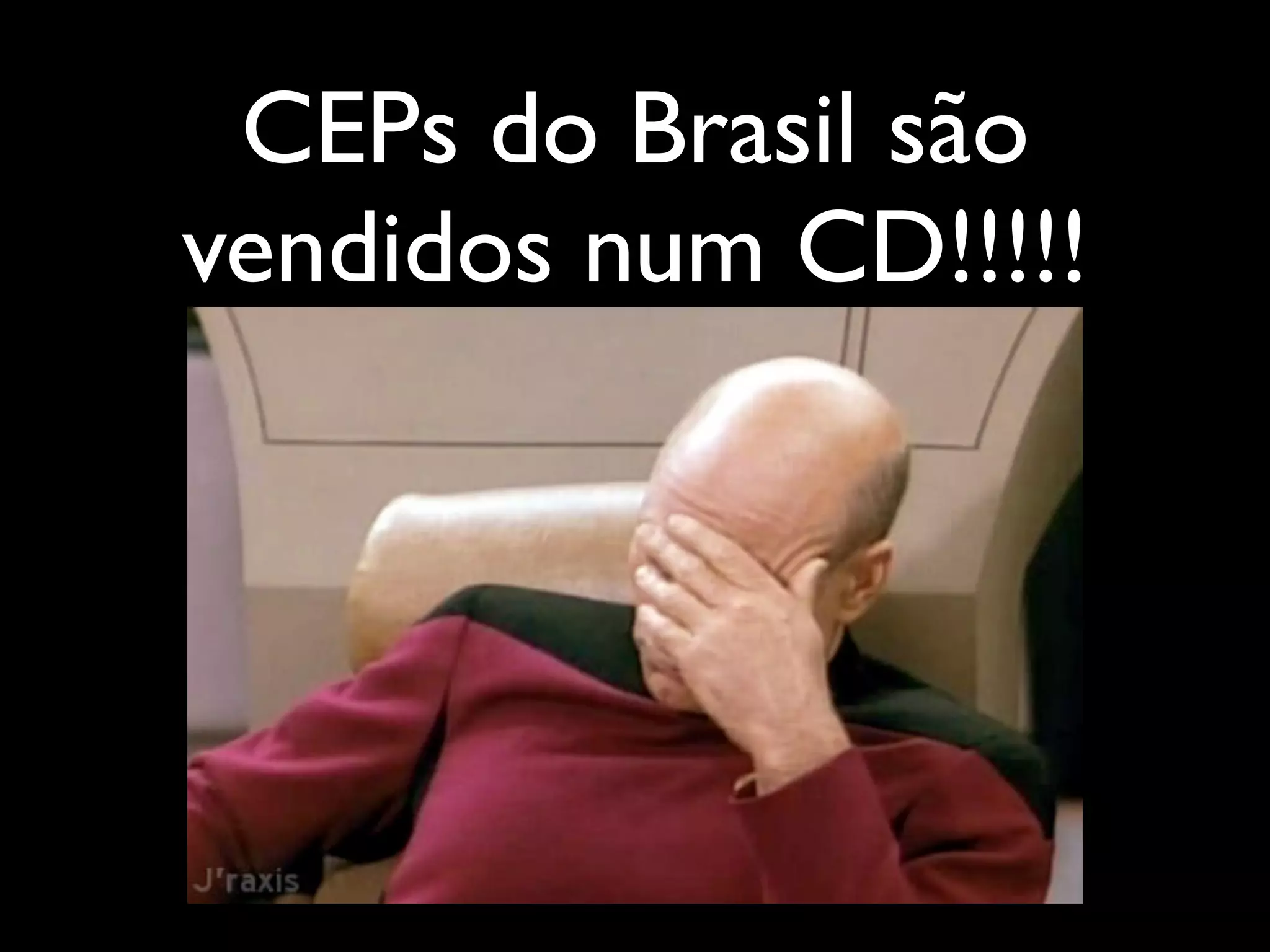 CEPs do Brasil são
vendidos num CD!!!!!
 