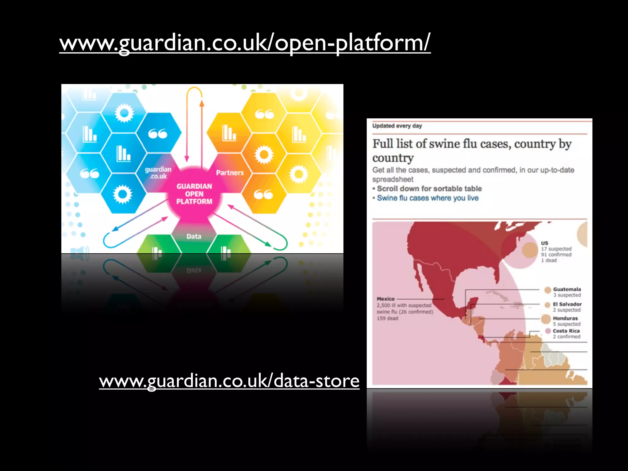 www.guardian.co.uk/open-platform/




   www.guardian.co.uk/data-store
 