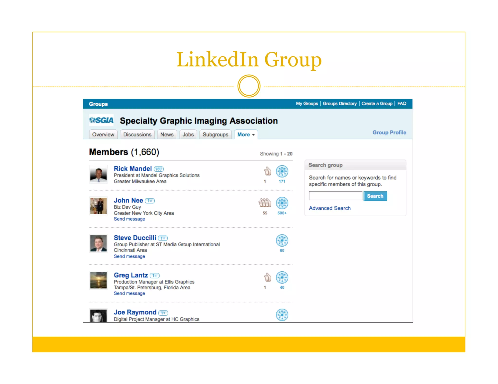 LinkedIn Group
 
