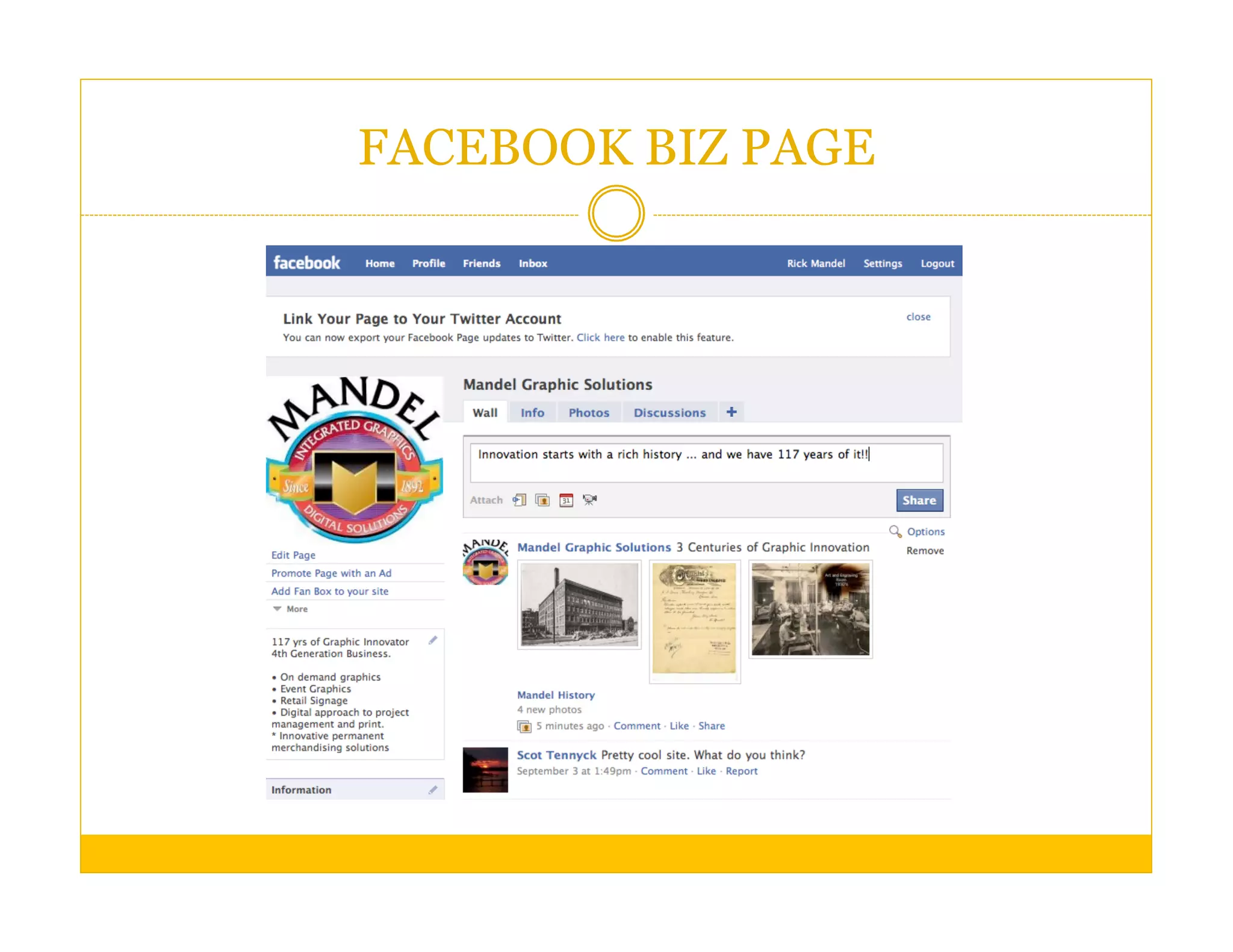 FACEBOOK BIZ PAGE
 
