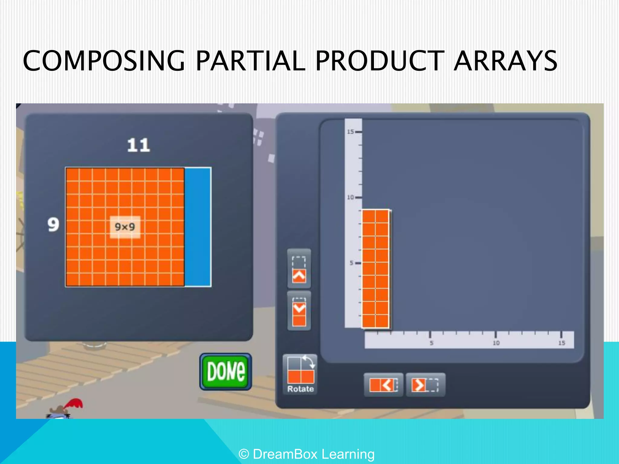 COMPOSING PARTIAL PRODUCT ARRAYS
© DreamBox Learning
 