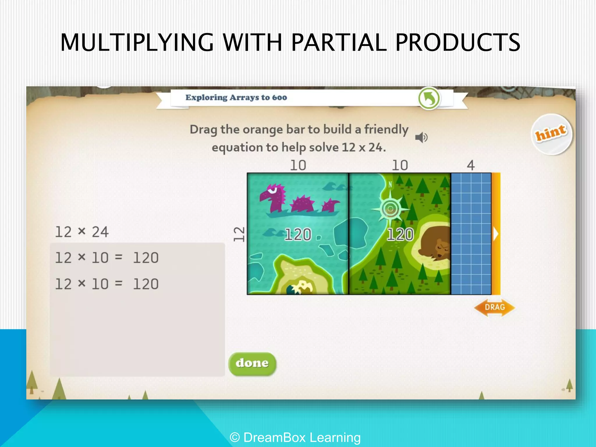 MULTIPLYING WITH PARTIAL PRODUCTS
© DreamBox Learning
 