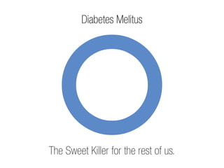 Diabetes Melitus 
The Sweet Killer for the rest of us. 
 