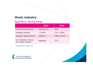 Music industry




IFPI Digital Music Report 2010




                                 28-Apr-11   14
 