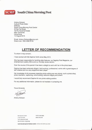 letter Antony Dickson