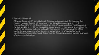 Occupational health and safety | PPT