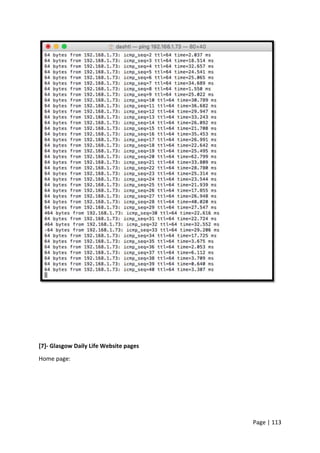 Page | 113
[7]- Glasgow Daily Life Website pages
Home page:
 