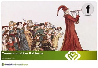 20 March 2012 | How Top Brands Communicate on Facebook


                                                                        9




 Communication Patterns
 Romania vs. UK



                                                         _AllThingsFacebook
 