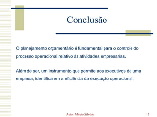 Autor: Márcio Silvério14A Responsabilidade pelo Controle do ProcessoCapítulo VA controladoria enquanto ramo do conhecimento, apoiada em informações contábeis e numa visão multidisciplinar, é responsável pela modelagem, construção e manutenção de sistemas de informações e modelos de gestão das organizações, que supram adequadamente as necessidades informativas dos gestores.