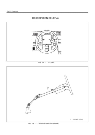 10B??2 Dirección
DESCRIPCIÓN GENERAL
FIG. 10B ?? 1 VOLANUL
Uno
1. Columna de dirección
FIG. 10B ?? 2 Columna de dirección GENERAL
 