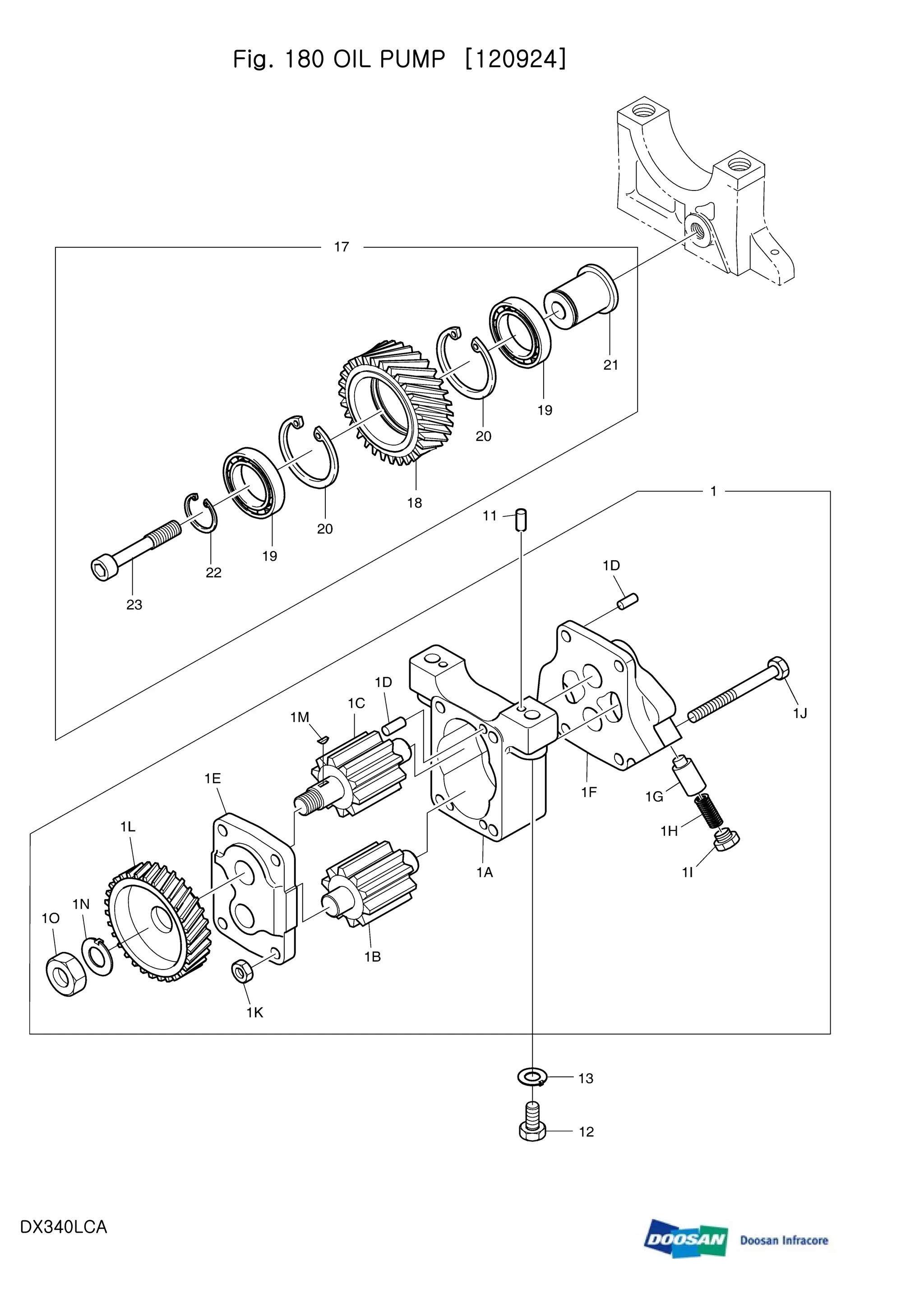 Daewoo doosan dx340 lca crawler excavator parts catalogue manual PDF