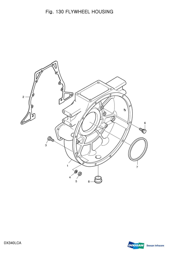 Daewoo doosan dx340 lca crawler excavator parts catalogue manual PDF