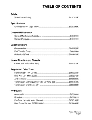 Daewoo Doosan Mega 400 V 400 V Wheel Loader Service Repair Manual Se