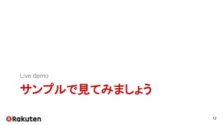 サンプルで見てみましょう
Live demo
12
 