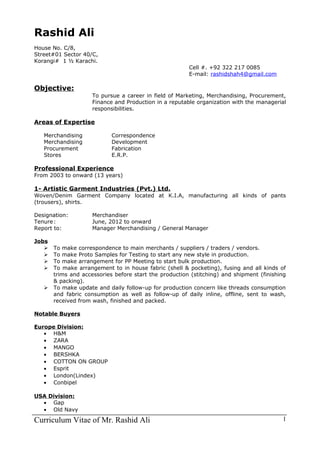 Rashid Ali's CV | DOC