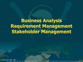 © Valense Ltd. 1998 - 2015
“PMI”, the PMI Logo, “PMBOK”, “PMP”, “CAPM”, “PgMP”, “PMI-SP”, “PMI-RMP”, “PMI-ACP”, “PfMP”, “PMI-PBA”, the Registered Education Provider program and the R.E.P. logo, are registered marks of Project Management Institute, Inc.
 