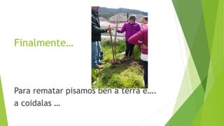 Finalmente…
Para rematar pisamos ben a terra e….
a coidalas …
 