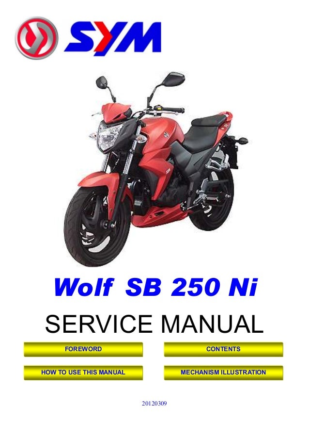 Dafra Next 250 Manual De Servico Em Ingles Sym Wolf