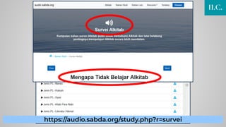 https://audio.sabda.org/study.php?r=survei
II.C.
 