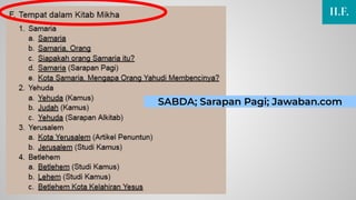 SABDA; Sarapan Pagi; Jawaban.com
II.F.
 