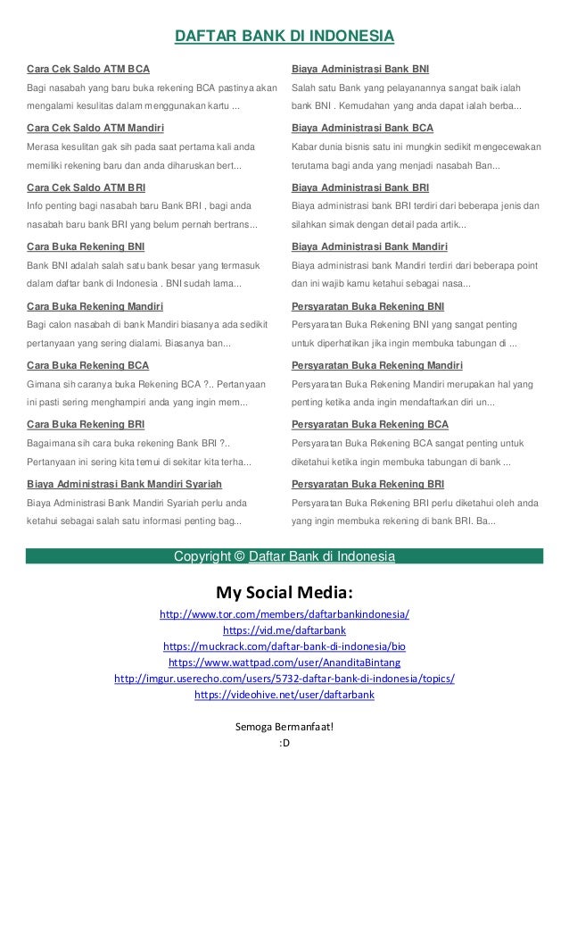 Daftar bank di indonesia