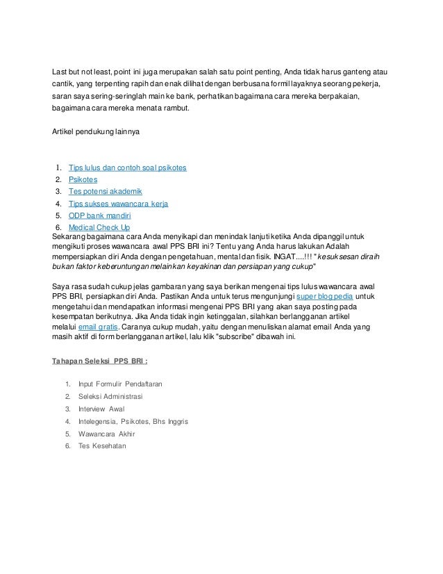 Contoh Soal Psikotes Astra Credit Panies Literatur