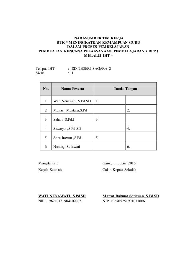 Daftar hadir