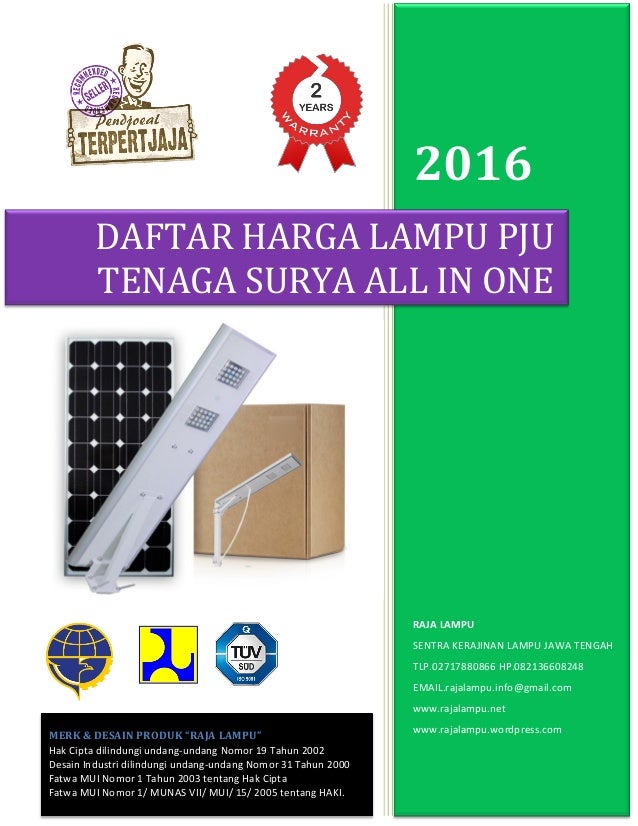 HARGA LAMPU PJU TENAGA SURYA ALL in ONE LED