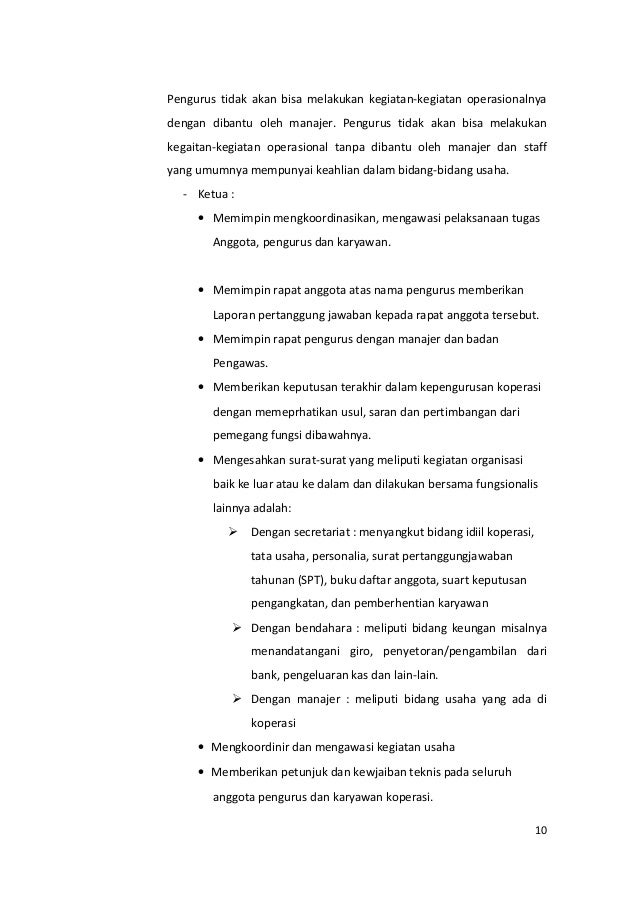 Contoh Surat Keputusan Manajer Koperasi - Contoh 