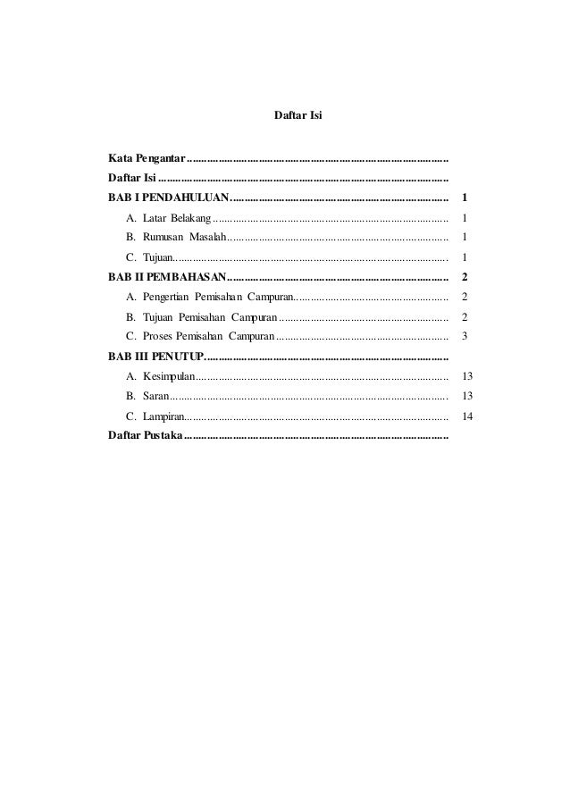 Daftar Isi Makalah Kimia - Guru Paud