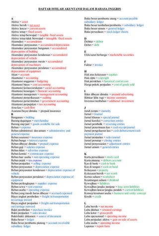 Daftar istilah akuntansi dalam bahasa inggris | DOCX