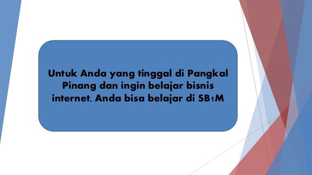 Daftar kursus bisnis online sb1m pangkal pinang