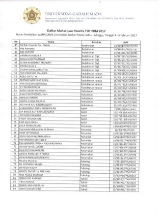 Peserta Training of Trainers PKM 2017