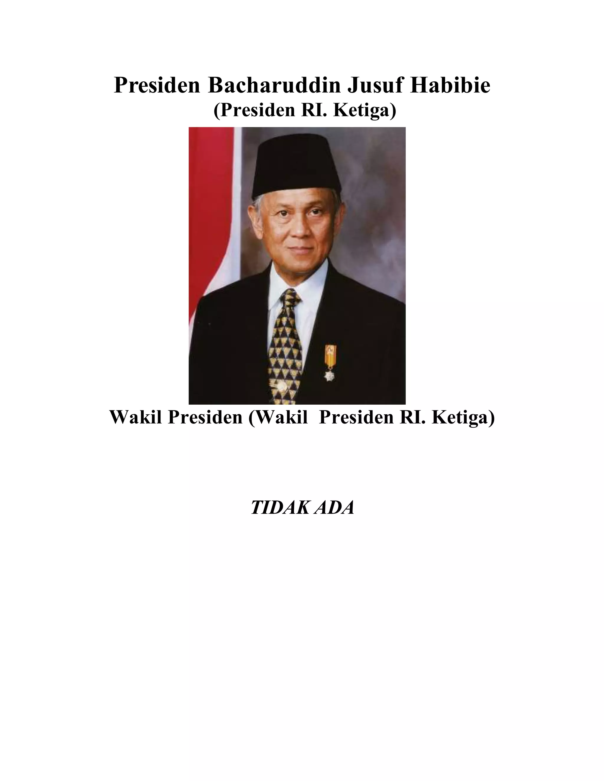 Daftar presiden dan wakil presiden ri serta fotonya | DOCX