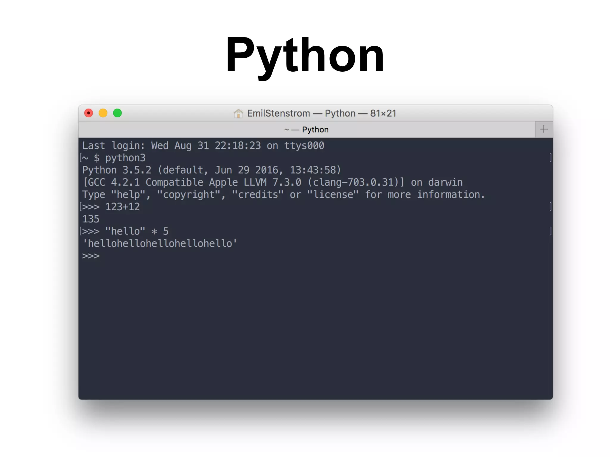 Python
 