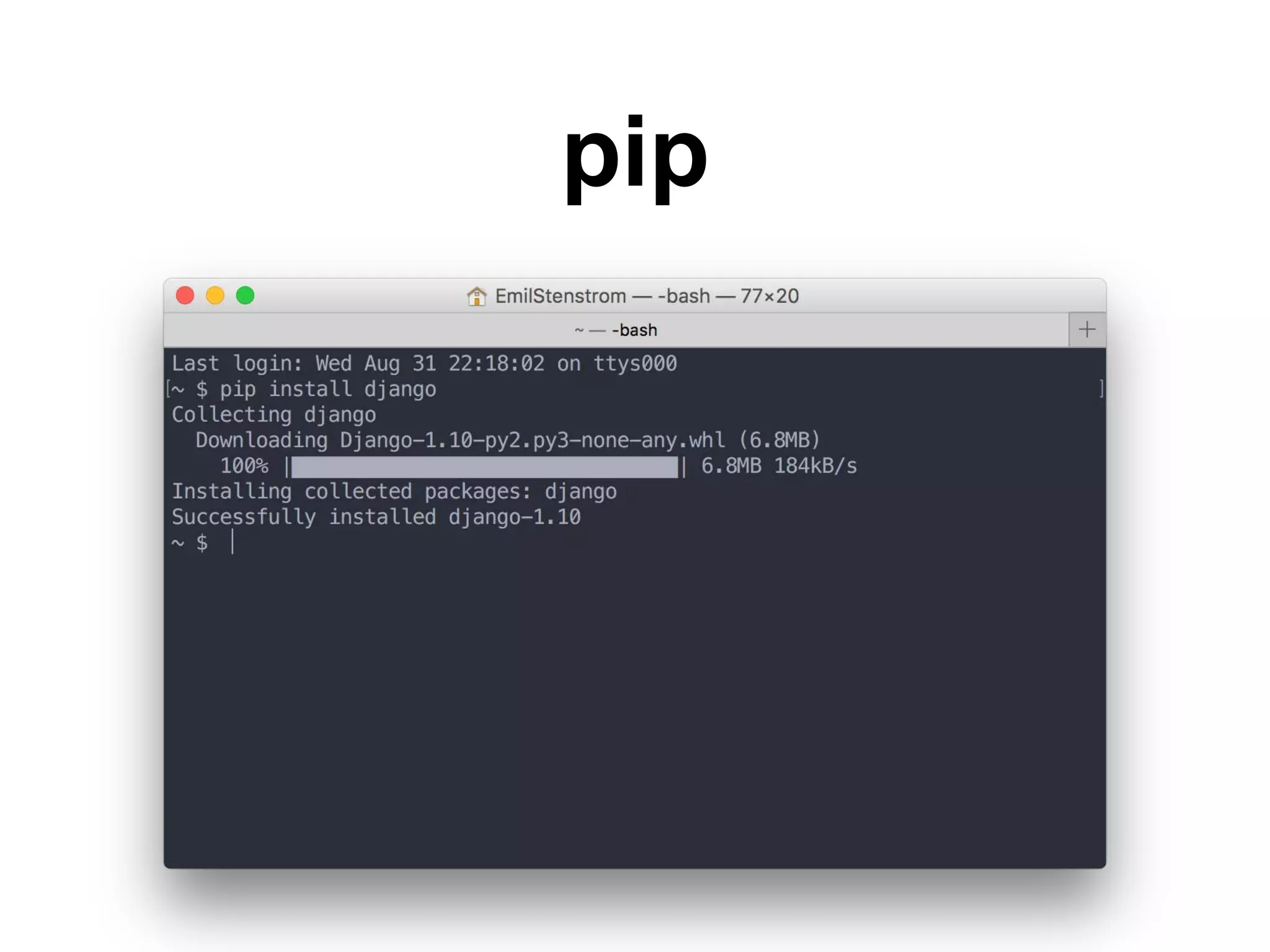 pip
 