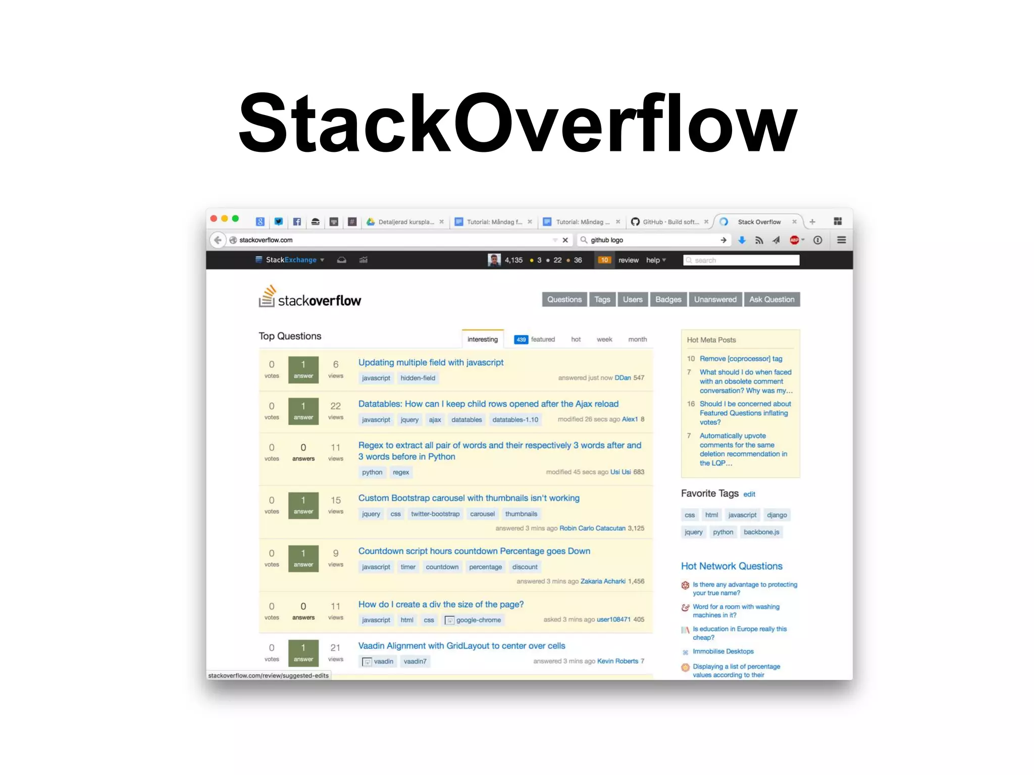 StackOverflow
 