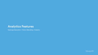 Analytics Features
Heatmaps Generation / History Rebuilding / Analytics
 