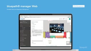 bluepath® manager Web
Complete Venue and Application Management
POIs Management
 
