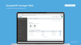 bluepath® manager Web
Complete Venue and Application Management
Floor Management
 