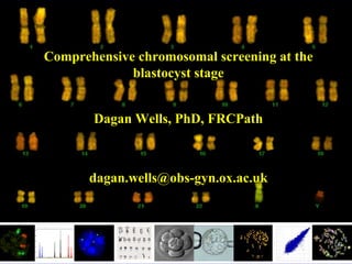 Comprehensive chromosomal screening at the 
blastocyst stage 
Dagan Wells, PhD, FRCPath 
dagan.wells@obs-gyn.ox.ac.uk 
 