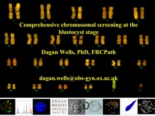 Comprehensive chromosomal screening at the
             blastocyst stage


       Dagan Wells, PhD, FRCPath



       dagan.wells@obs-gyn.ox.ac.uk
 