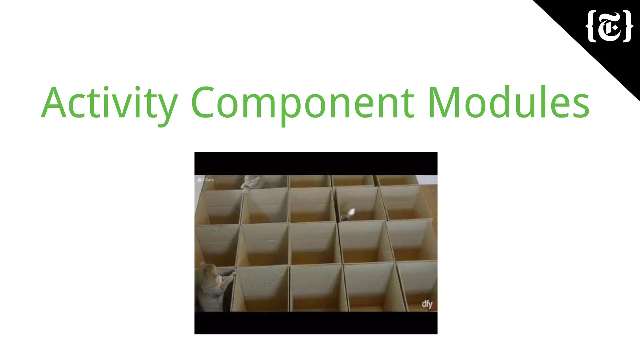 Activity Component Modules
 