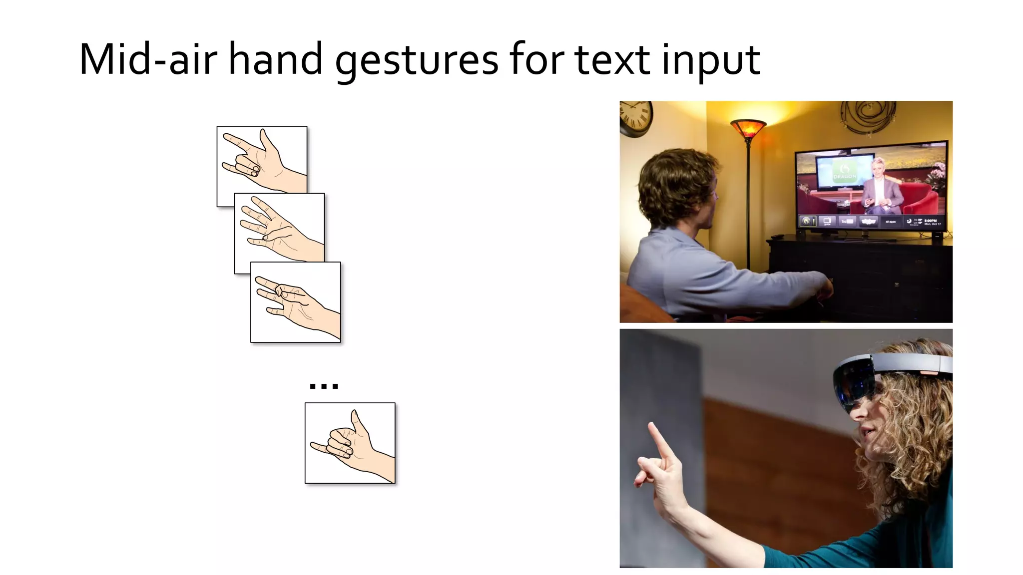 …
Mid-air hand gestures for text input
 