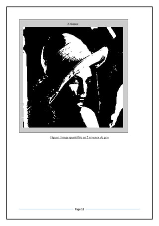 Page 13
Figure :Image quantifiée en 2 niveaux de gris
 