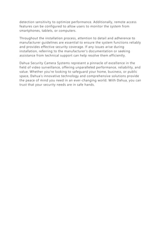 Dahua Security Camera System Guide esetia | DOCX